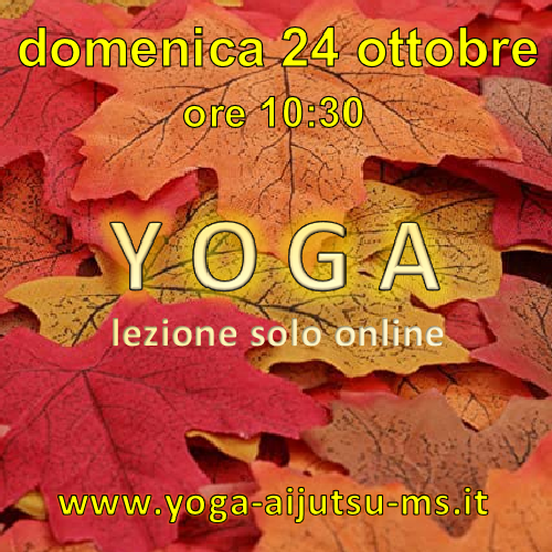 Yoga Ai-Jutsu Novate - 24 ottobre 2021 - ci alleniamo di domenica