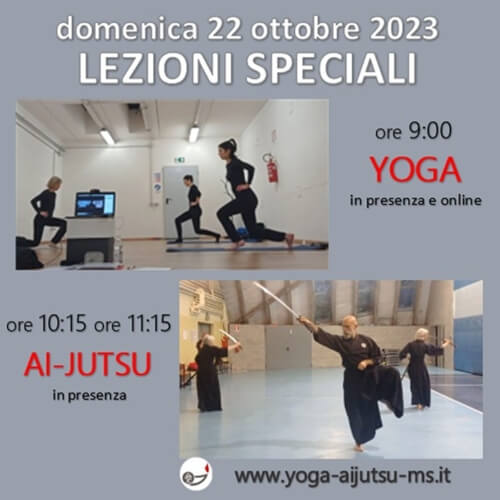 Yoga - Ai-Jutsu Novate - promo lezione 22 ottobre 2023